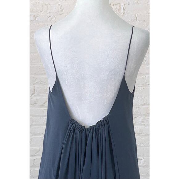Anthropologie Morgan Carper Cornflower Blue Silk Slip Cocktail Event Dress Sz S - Picture 5 of 8